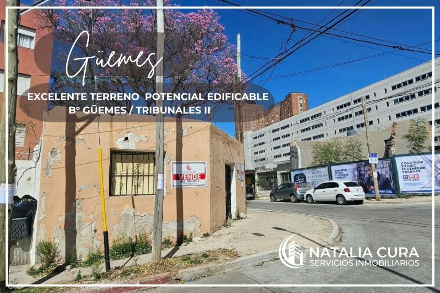 EXCELENTE TERRENO CON POTENCIAL EDIFICABLE EN B° GUEMES / TRIBUNALES II