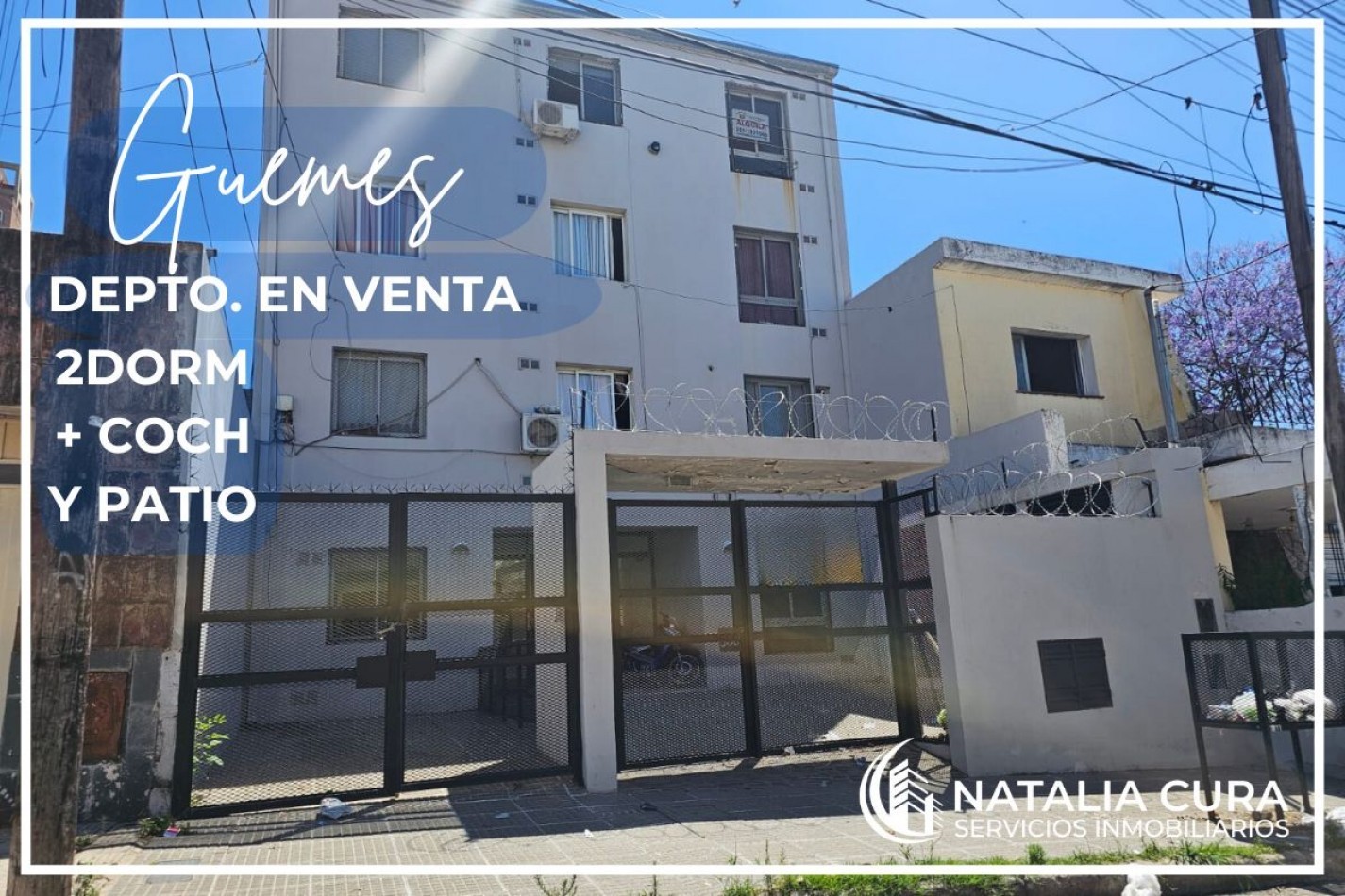 Guemes - Departamento en Planta Baja con Patio y Cochera 