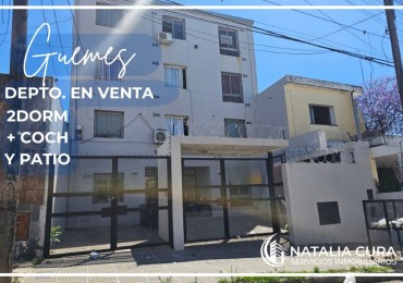 Guemes - Departamento en Planta Baja con Patio y Cochera 